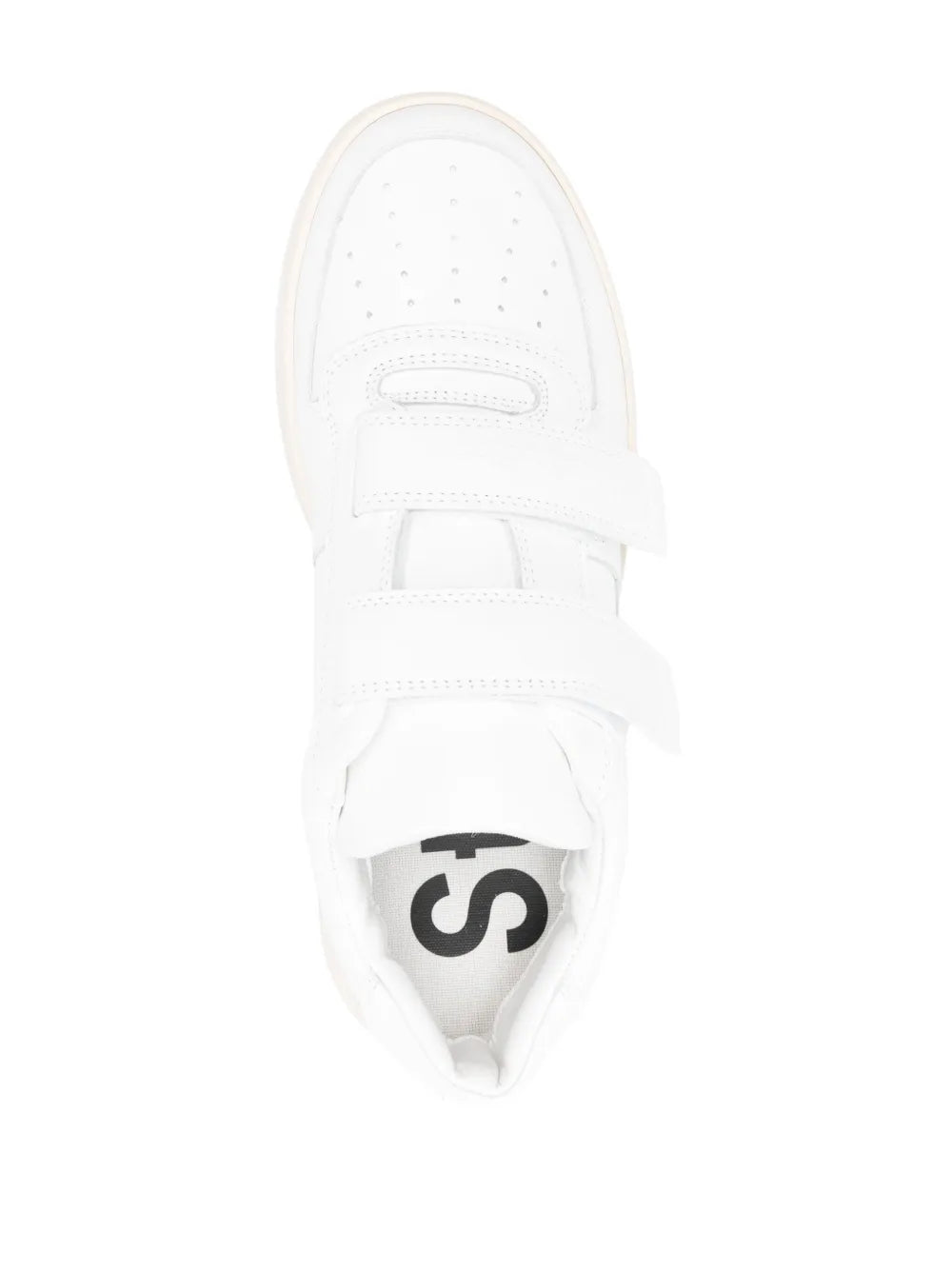 Logo-Plaque Leather Sneakers