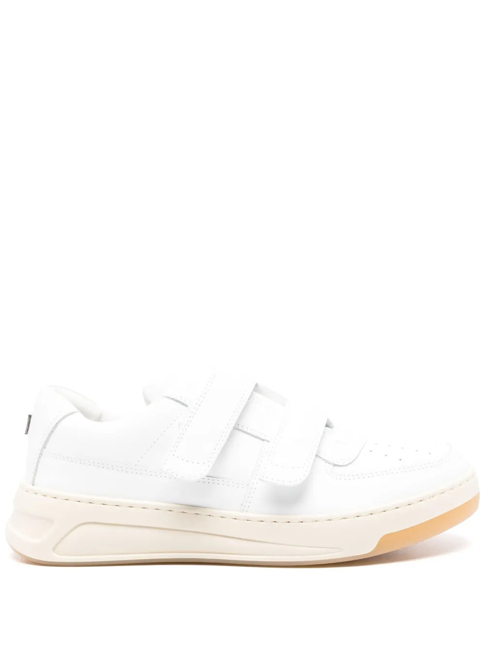 Logo-Plaque Leather Sneakers